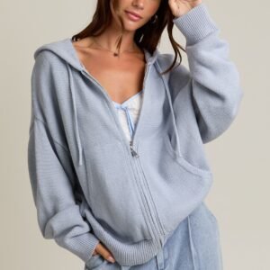 Enzo Zip Up Knit  Hoodie