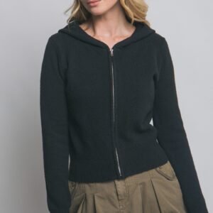 Fairfax Zip Sweater in Black