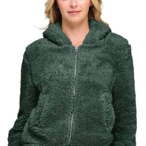 Nonna Sherpa Jacket in Green