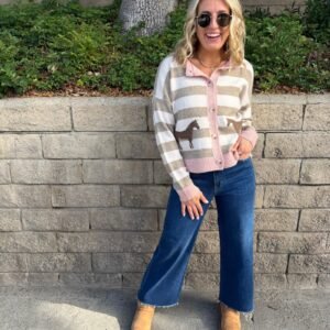 Pony Stripe Cardigan