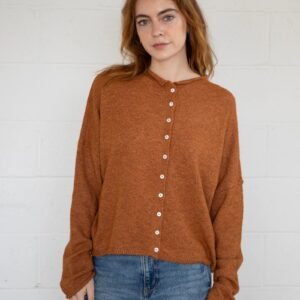 Hug Me Cardigan in Rust